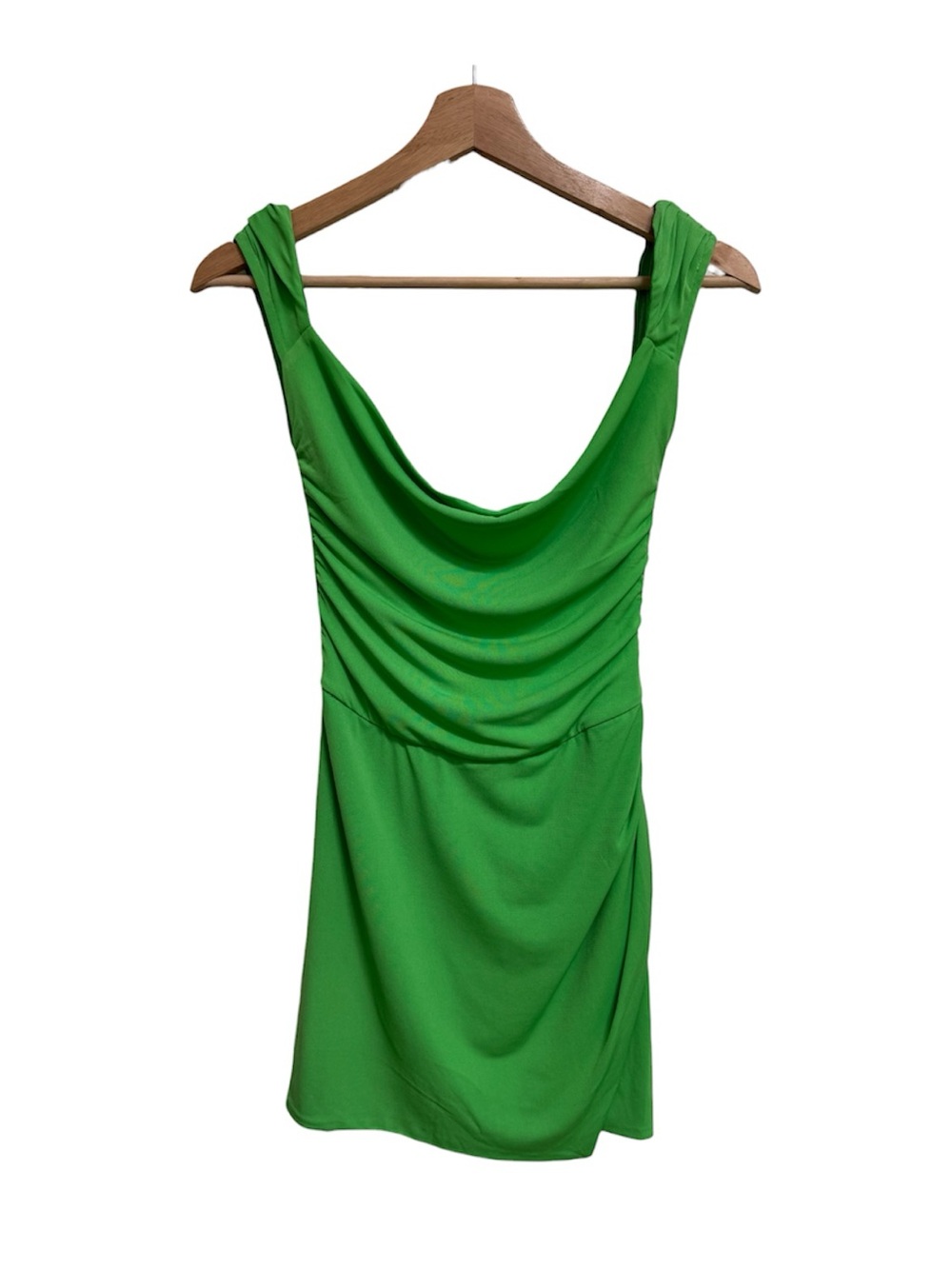 Tiger Mist Joslin Mini Dress Women’s XS Green Going Out Sexy Cowl Neck